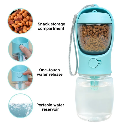 Close-up of Zeenest™ AquaGo Travel Bottle drinking nozzle and water flow