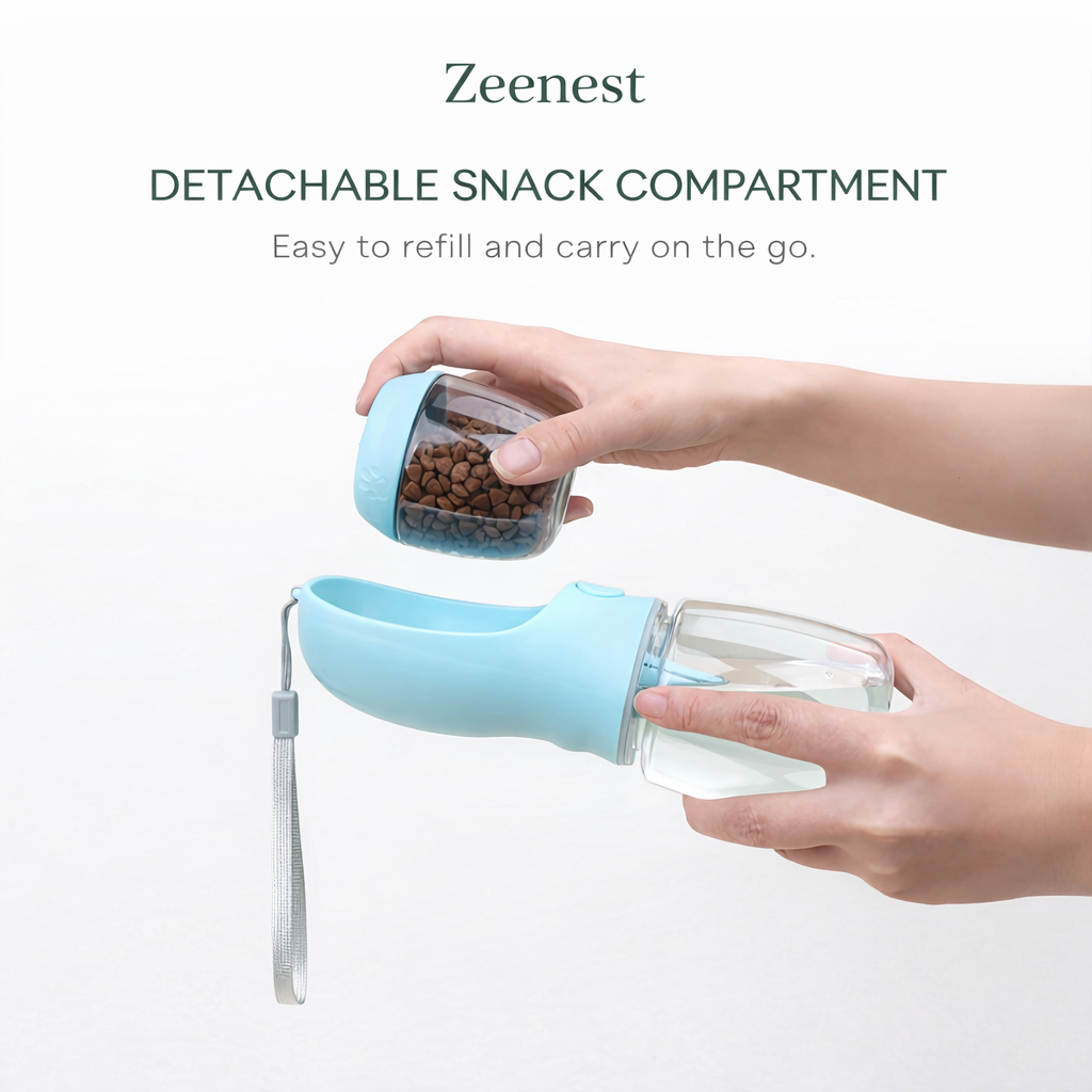 How to use Zeenest™ AquaGo Travel Bottle portable pet water bottle