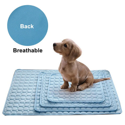 Back view of Zeenest™ ChillRest Pet Cooling Mat showing underside and stitching