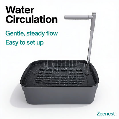 Zeenest™ CircuBath automatic bird shower bath tub with water circulation for small birds