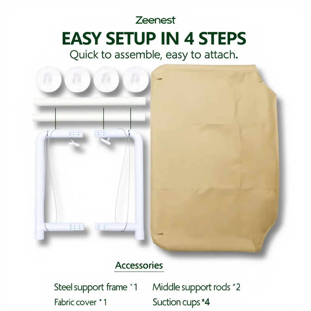 How to install Zeenest™ CloudView Window Hammock for Cats on a window